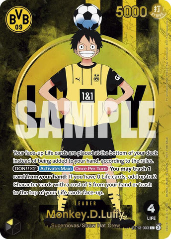 Monkey.D.Luffy [BVB x One Piece Campaign] [Foil] (One Piece Promotion Cards)(ST13-003)(L)