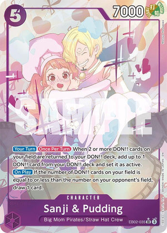 Sanji & Pudding (Alternate Art) - Foil (Extra Booster: Anime 25th Collection)(EB02-035)(SR)