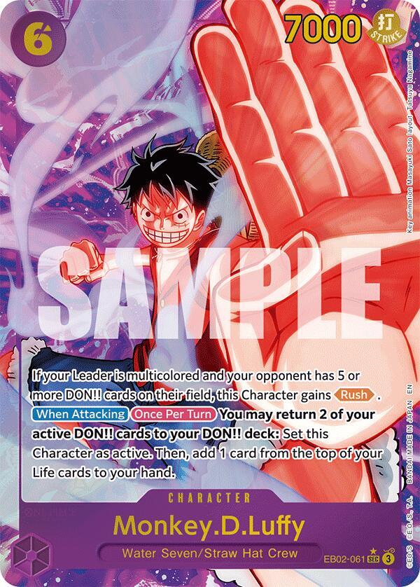 Monkey.D.Luffy (061) (Alternate Art) - Foil (Extra Booster: Anime 25th Collection)(EB02-061)(SEC)