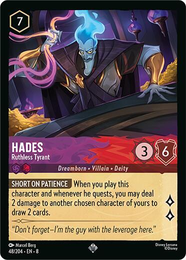 Hades - Ruthless Tyrant - Cold Foil (Reign of Jafar)(8-048/204)(SR)