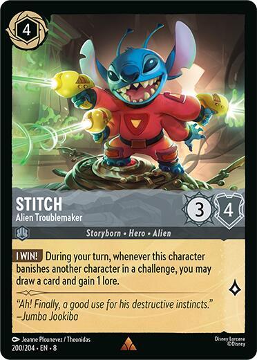 Stitch - Alien Troublemaker - Cold Foil (Reign of Jafar)(8-200/204)(R)