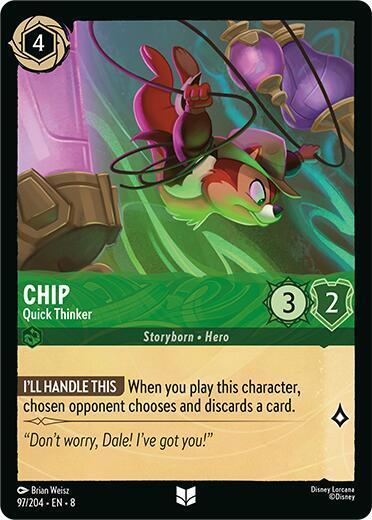 Chip - Quick Thinker - Cold Foil (Reign of Jafar)(8-097/204)(U)