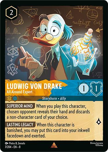 Ludwig Von Drake - All-Around Expert (Reign of Jafar)(8-007/204)(R)