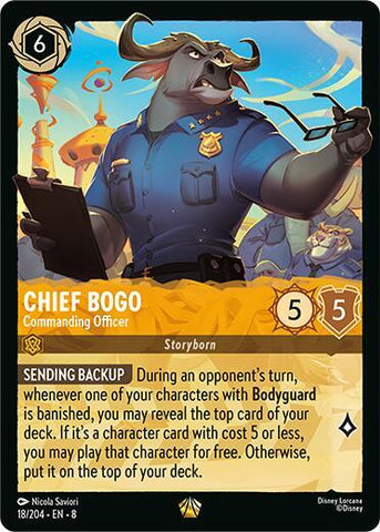 Chief Bogo- Commanding Officer - Cold Foil (Reign of Jafar)(8-018/204)(L)