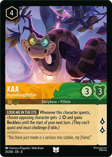 Kaa - Hypnotizing Python (Reign of Jafar)(8-021/204)(U)