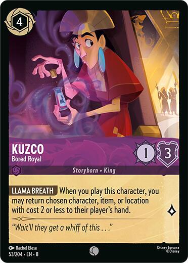 Kuzco - Bored Royal - Cold Foil (Reign of Jafar)(8-053/204)(C)