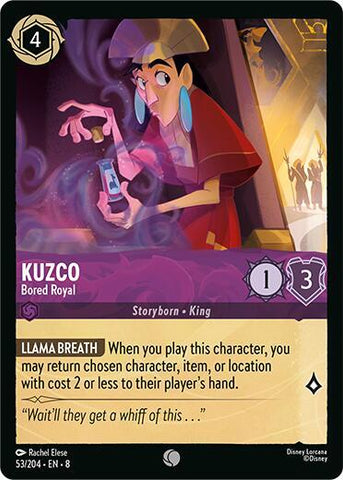 Kuzco - Bored Royal - Cold Foil (Reign of Jafar)(8-053/204)(C)