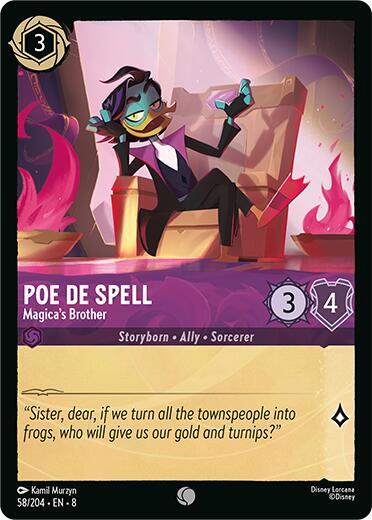 Poe De Spell - Magica's Brother - Cold Foil (Reign of Jafar)(8-058/204)(C)
