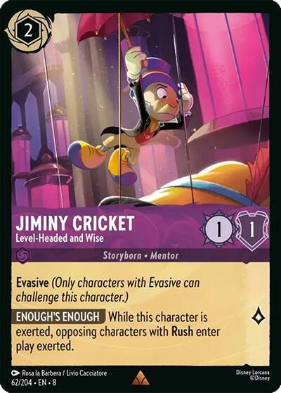 Jiminy Cricket - Level-Headed and Wise (Reign of Jafar)(8-062/204)(R)