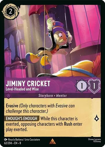 Jiminy Cricket - Level-Headed and Wise (Reign of Jafar)(8-062/204)(R)