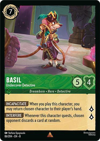 Basil - Undercover Detective (Reign of Jafar)(8-086/204)(R)