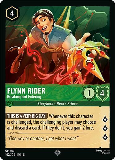 Flynn Rider - Breaking and Entering (Reign of Jafar)(8-102/204)(SR)