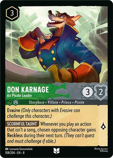 Don Karnage - Air Pirate Leader (Reign of Jafar)(8-108/204)(U)
