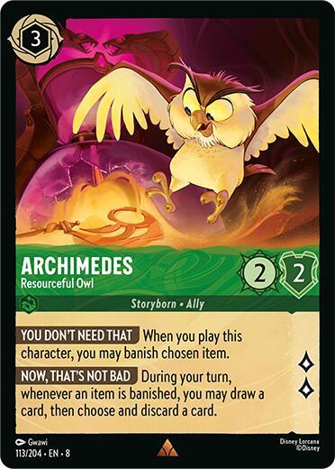 Archimedes - Resourceful Owl (Reign of Jafar)(8-113/204)(R)