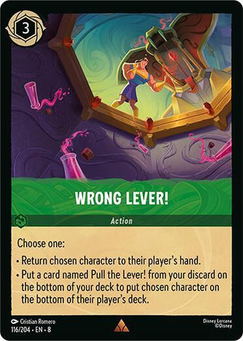 Wrong Lever! - Cold Foil (Reign of Jafar)(8-116/204)(R)