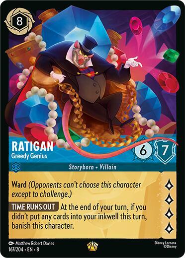 Ratigan - Greedy Genius - Cold Foil (Reign of Jafar)(8-167/204)(L)