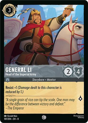 General Li - Head of the Imperial Army - Cold Foil (Reign of Jafar)(8-187/204)(C)