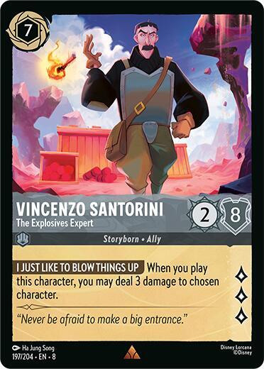 Vincenzo Santorini - The Explosives Expert - Cold Foil (Reign of Jafar)(8-197/204)(R)