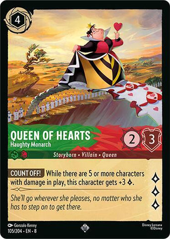 Queen of Hearts - Haughty Monarch - Cold Foil (Reign of Jafar)(8-105/204)(SR)