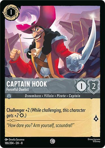 Captain Hook - Forceful Duelist - Cold Foil (Reign of Jafar)(8-186/204)(C)