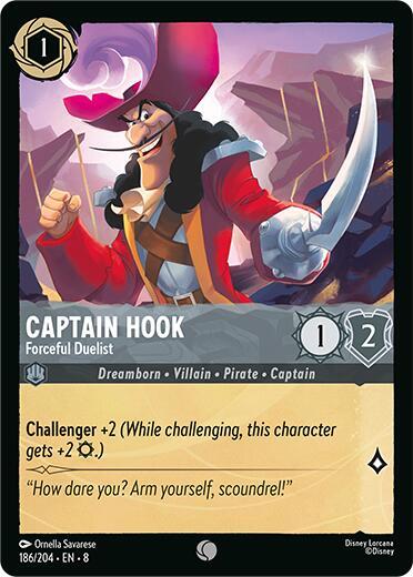Captain Hook - Forceful Duelist (Reign of Jafar)(8-186/204)(C)