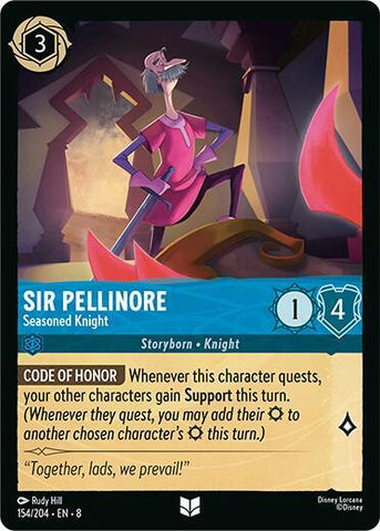 Sir Pellinore - Seasoned Knight - Cold Foil (Reign of Jafar)(8-154/204)(U)