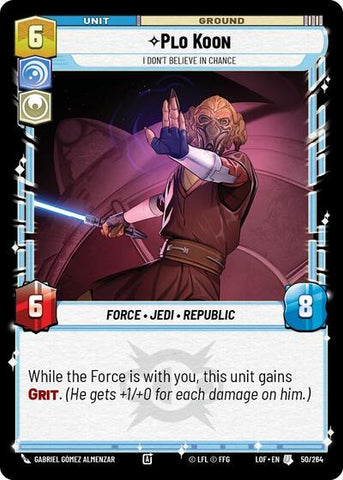 Plo Koon, I Don't Believe in Chance (Legends of the Force)(LFL-050/264)(U)