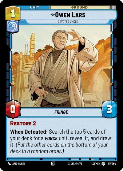 Owen Lars, Devoted Uncle (Legends of the Force)(LFL-057/264)(U)