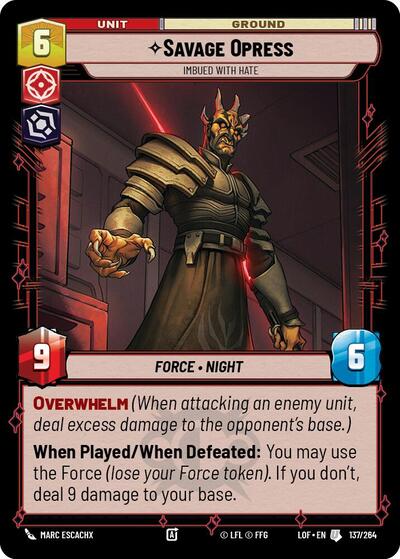 Savage Opress, Imbued With Hate (Legends of the Force)(LFL-137/264)(U)