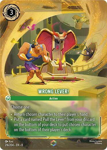 Wrong Lever! (Enchanted) - Holofoil (Reign of Jafar)(8-216/204)(E)