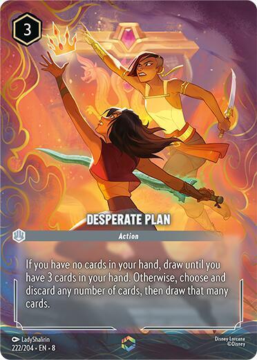 Desperate Plan (Enchanted) - Holofoil (Reign of Jafar)(8-222/204)(E)