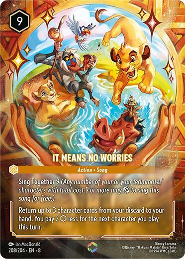 It Means No Worries (Enchanted) - Holofoil (Reign of Jafar)(8-208/204)(E)