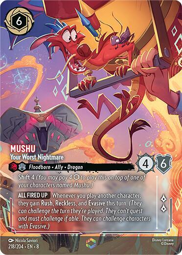 Mushu - Your Worst Nightmare (Enchanted) - Holofoil (Reign of Jafar)(8-218/204)(E)