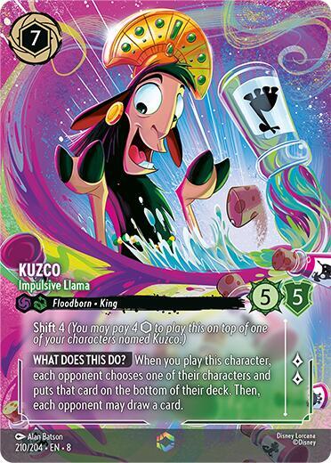 Kuzco - Impulsive Llama (Enchanted) - Holofoil (Reign of Jafar)(8-210/204)(E)