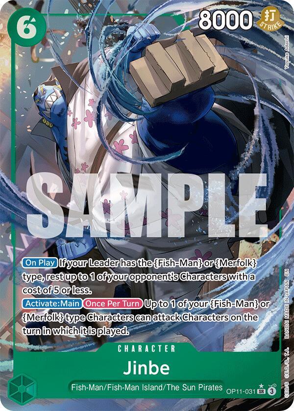 Jinbe (031) - Alternate Art - Foil (A Fist of Divine Speed)(OP11-031)(SR)