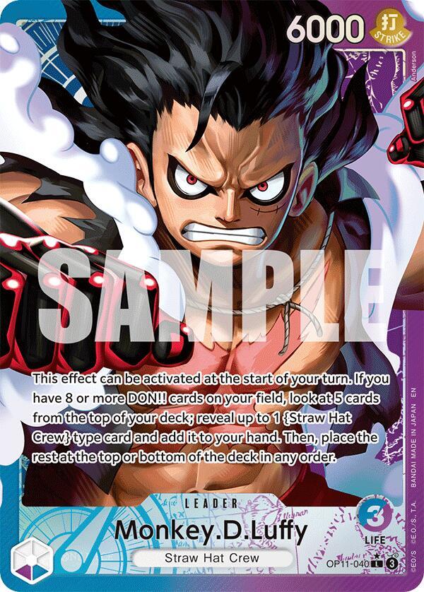 Monkey.D.Luffy (040) - Alternate Art - Foil (A Fist of Divine Speed)(OP11-040)(L)
