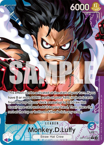 Monkey.D.Luffy (040) - Alternate Art - Foil (A Fist of Divine Speed)(OP11-040)(L)