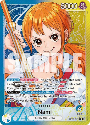 Nami (041) - Alternate Art - Foil (A Fist of Divine Speed)(OP11-041)(L)