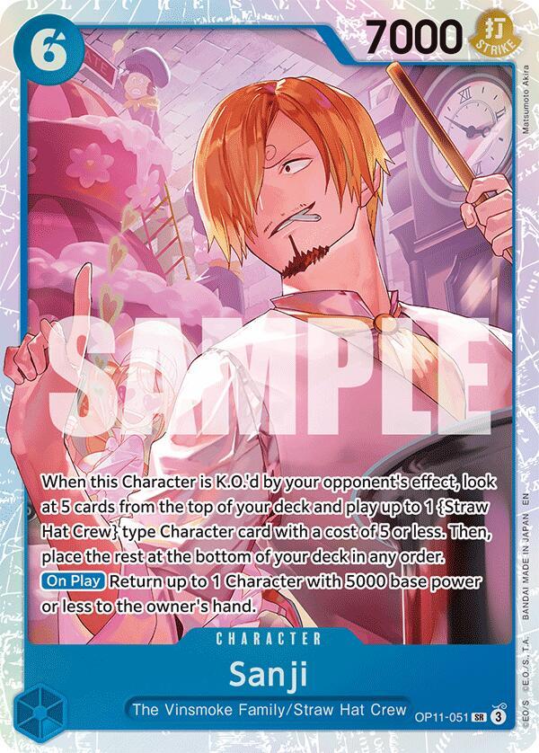 Sanji - Foil (A Fist of Divine Speed)(OP11-051)(SR)