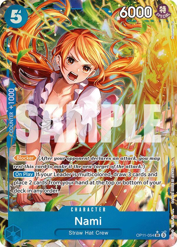 Nami (054) - Alternate Art - Foil (A Fist of Divine Speed)(OP11-054)(SR)