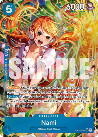 Nami (054) - Alternate Art - Foil (A Fist of Divine Speed)(OP11-054)(SR)