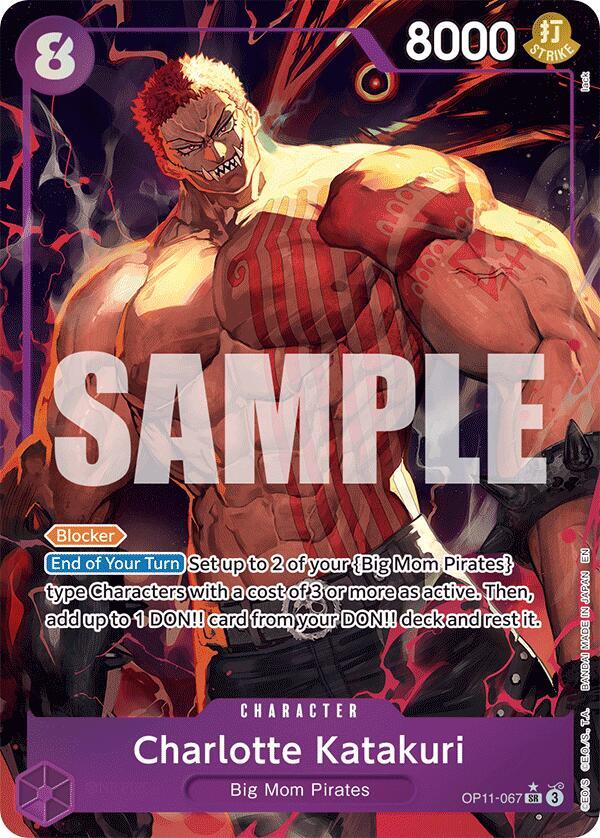 Charlotte Katakuri (067) - Alternate Art - Foil (A Fist of Divine Speed)(OP11-067)(SR)