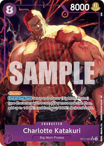 Charlotte Katakuri (067) - Alternate Art - Foil (A Fist of Divine Speed)(OP11-067)(SR)