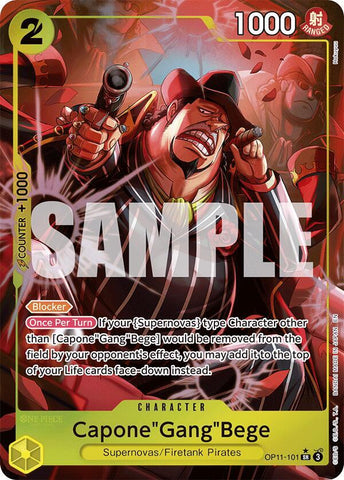 Capone"Gang"Bege (101) - Alternate Art - Foil (A Fist of Divine Speed)(OP11-101)(SR)