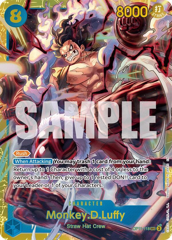 Monkey.D.Luffy (118) - Foil (A Fist of Divine Speed)(OP11-118)(SEC)