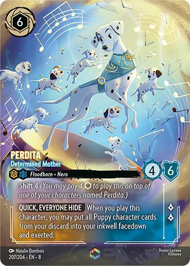 Perdita - Determined Mother (Enchanted) - Holofoil (Reign of Jafar)(8-207/204)(E)