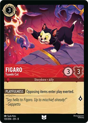 Figaro - Tuxedo Cat (Reign of Jafar)(8-133/204)(U)