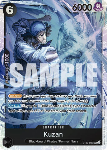Kuzan - Foil (Starter Deck 27: BLACK Marshall.D.Teach)(ST27-003)(SR)