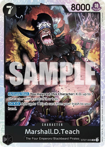 Marshall.D.Teach (ST27-005) - Foil (Starter Deck 27: BLACK Marshall.D.Teach)(ST27-005)(SR)