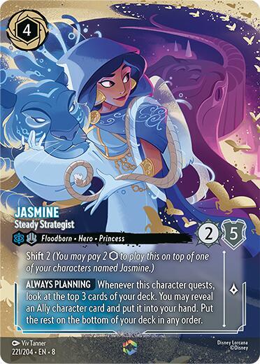Jasmine - Steady Strategist (Enchanted) - Holofoil (Reign of Jafar)(8-221/204)(E)